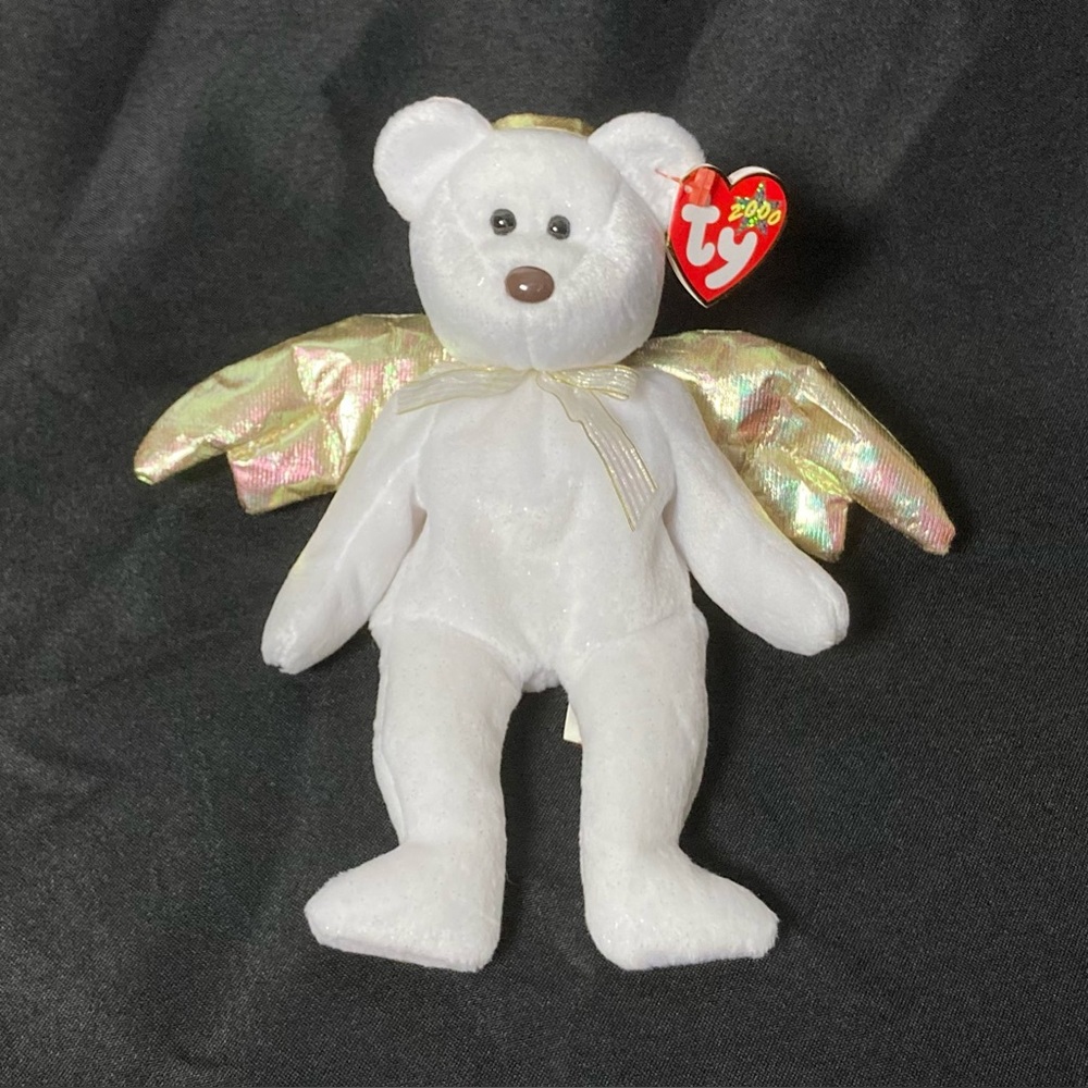 ⭐️ Vintage 2000 Halo 2 The Angel Teddy Bear Ty Beanie Baby